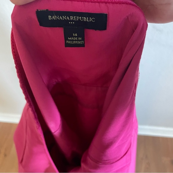 Banana Republic halter dress 14 pink midi open back cocktail date night party - Picture 6 of 11